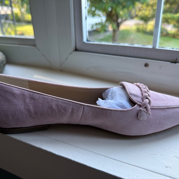 ANNE TAYLOR OPAL BLUSH SLIP ON SUEDE SHOES - Picture 3 of 10